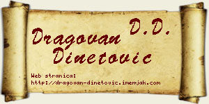 Dragovan Dinetović vizit kartica